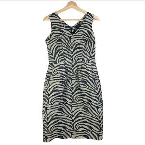 NWT Banana Republic Animal Print Sheath Dress Sleeveless Sz 4